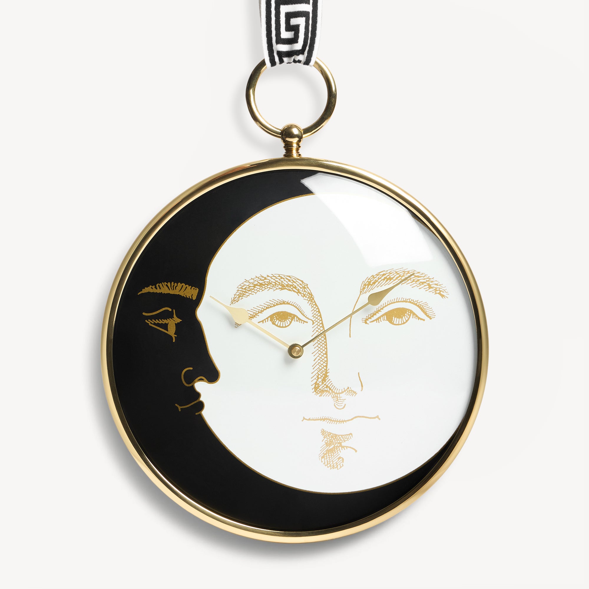 Suspended wall clock Giorno e Notte with ribbon