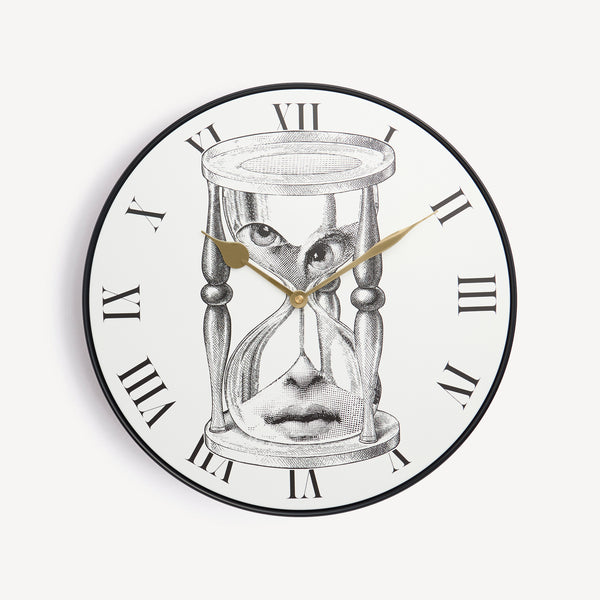 Wall clock Tema e Variazioni n.184 in White/Black | Fornasetti