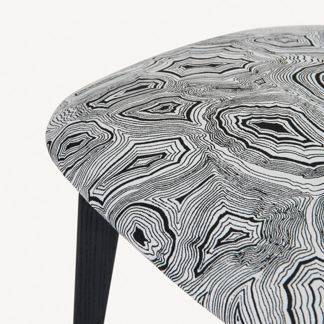 Shop Fornasetti Upholstered Chair Malachite In White/black