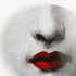 FORNASETTI Round Box Red Lips - Tema e Variazioni n.397 white/black/red P30Y397FOR23ROS