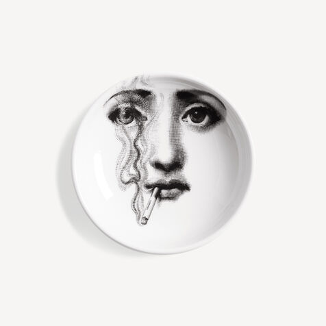 FORNASETTI Ashtray Tema e Variazioni n.81 White/Black P23X323FOR21BIA