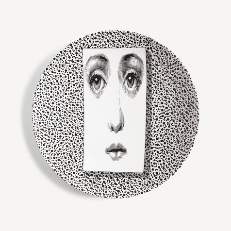 FORNASETTI Wall plate Tema e Variazioni n.310 White/Black PTV310XFOR21BIA