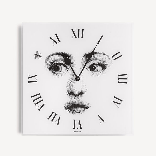 Shop Fornasetti Wall Clock Tema E Variazioni N.364 In White/black