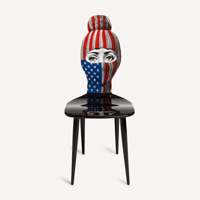 Fornasetti Chair Lux Gstaad - Usa Flag In Multicolour