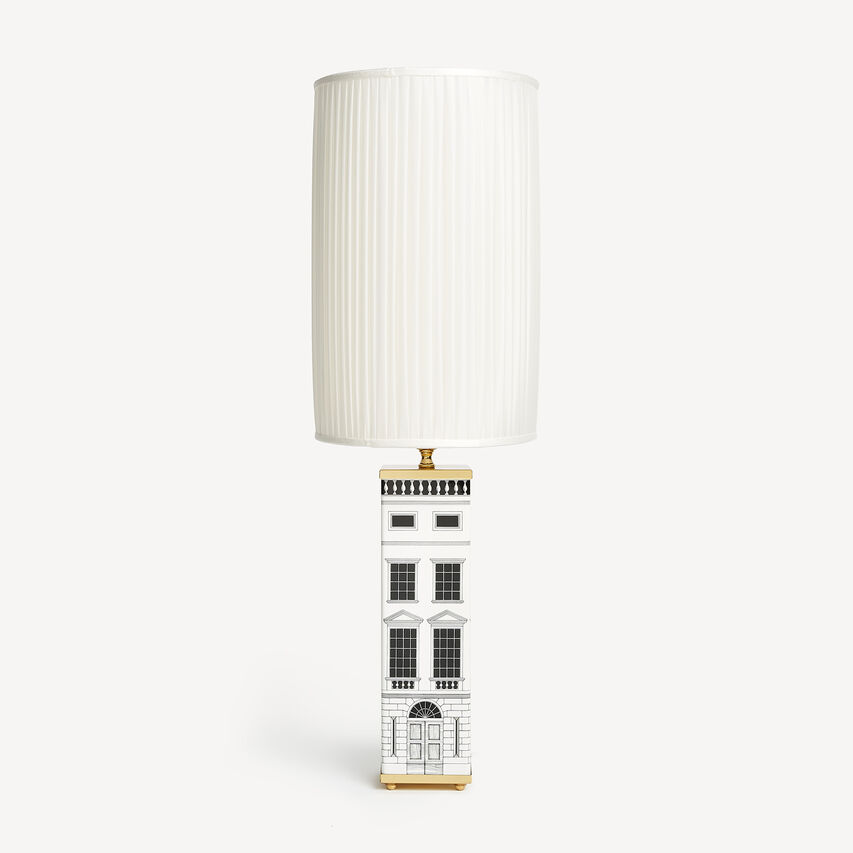 FORNASETTI Cylindrical pleated lampshade White PAR001FOR21BIA