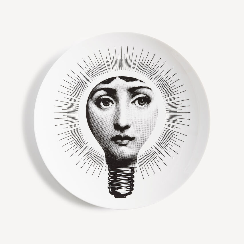 FORNASETTI Wall plate Tema e Variazioni n.83 White/Black PTV083XFOR21BIA