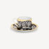 FORNASETTI Tea cup High Fidelity Leopardato White/Black/Gold P39Z2892FOR21ORO
