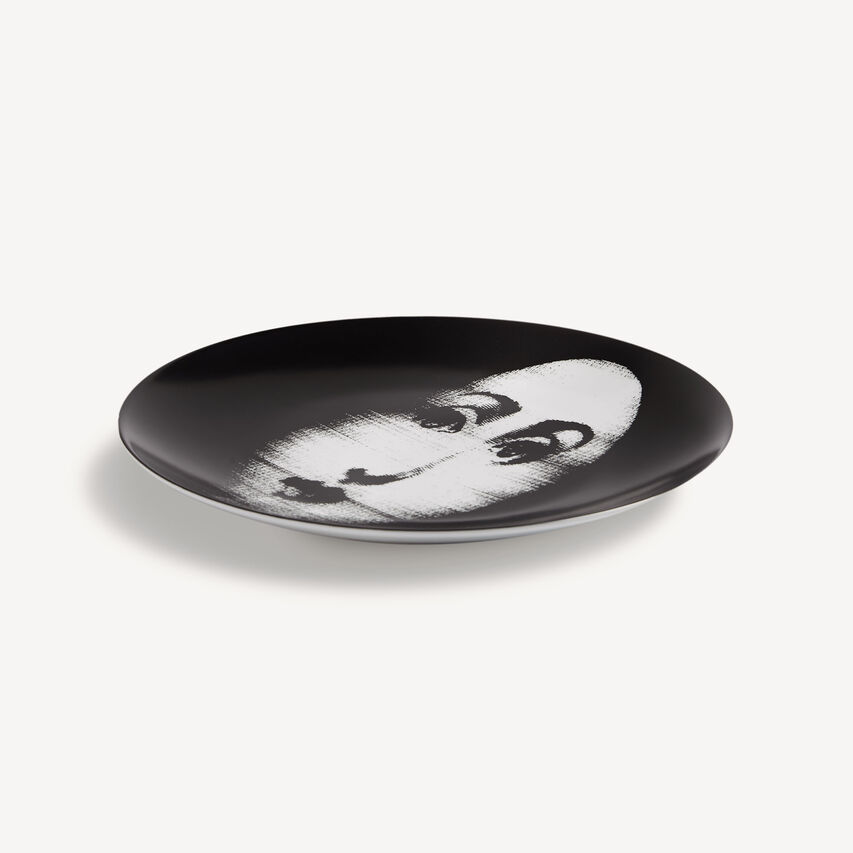 FORNASETTI Wall plate Tema e Variazioni n.317 White/Black PTV317XFOR21BIA