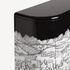 FORNASETTI Curved cabinet Gerusalemme white/black M09X498FOR21BIA