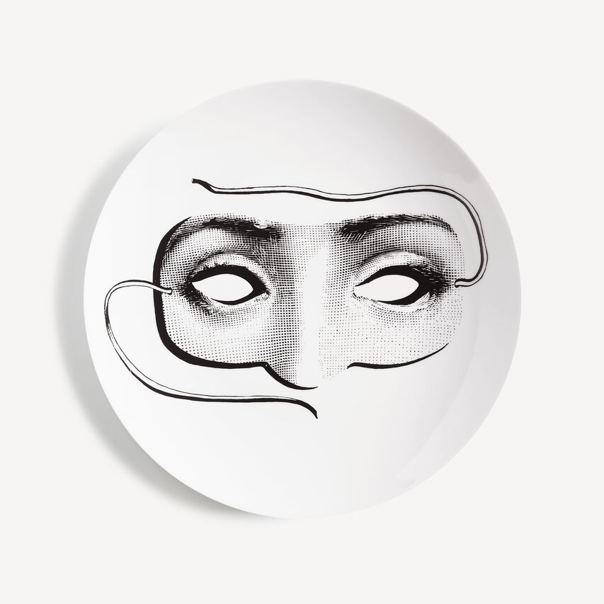 FORNASETTI Wall plate Tema e Variazioni n.60 White/Black PTV060XFOR21BIA