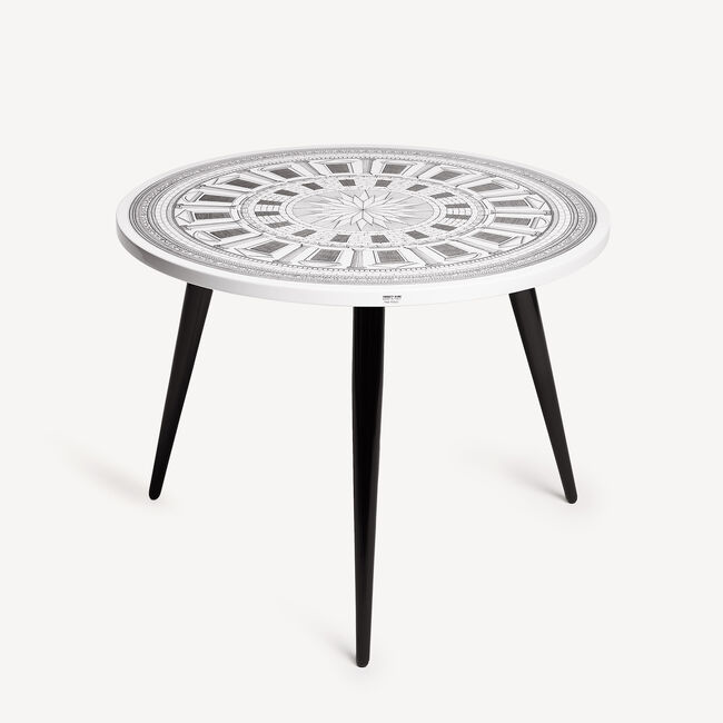 Fornasetti Table Top Cortile In White/black