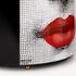 FORNASETTI Paper basket Kiss White/Black/Red C11Y005FOR21ROS