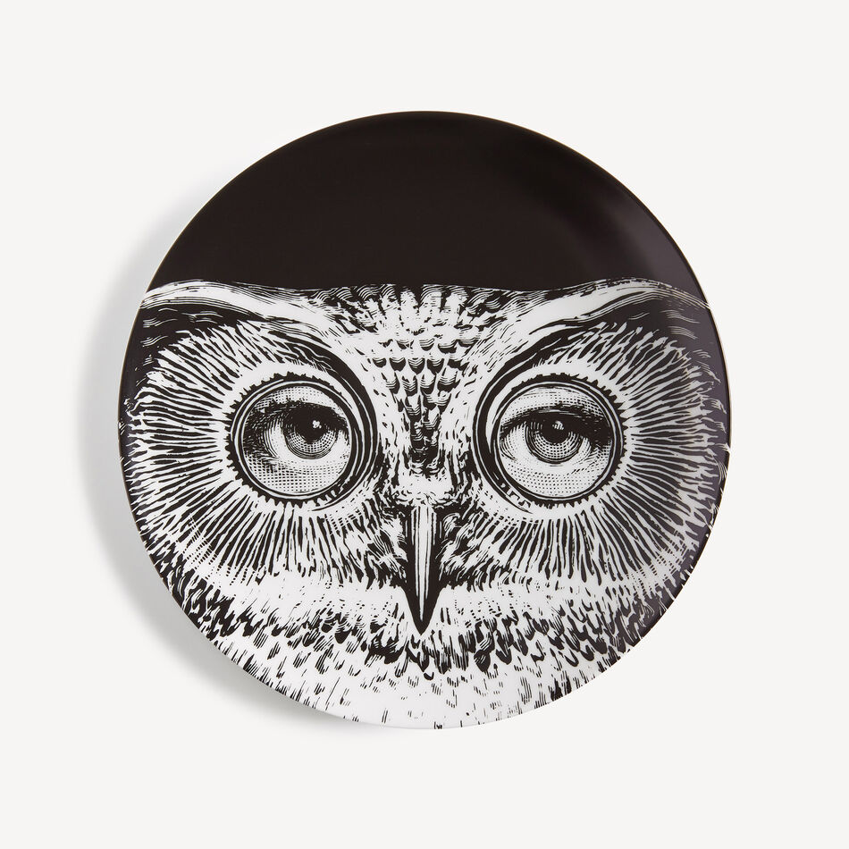 FORNASETTI Wall plate Tema e Variazioni n.105 White/Black PTV105XFOR21BIA