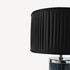 FORNASETTI Semi-cylindrical lampshade in pleated fabric Black PAR024FOR23NER