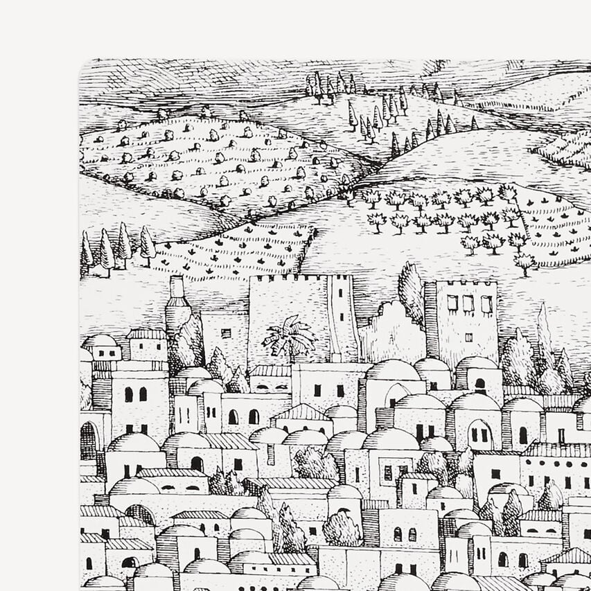 FORNASETTI Bookends Gerusalemme White/Black C17X112FOR21BIA