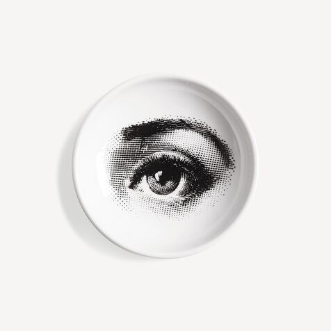 FORNASETTI Ashtray Tema e Variazioni n.35 White/Black P23X322FOR21BIA
