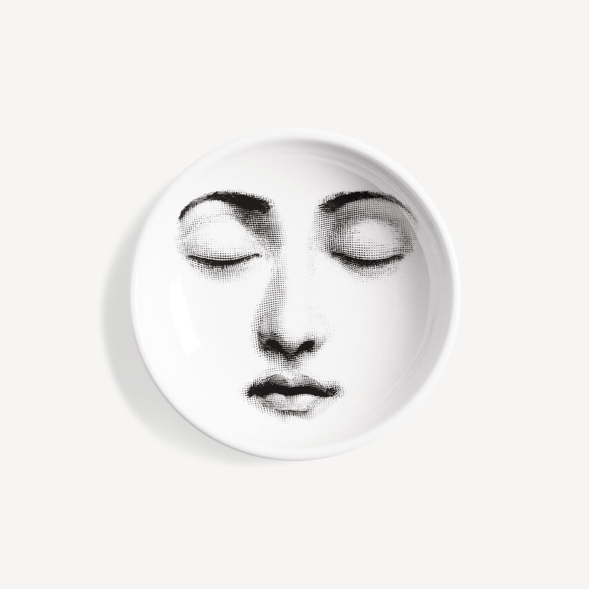 FORNASETTI Ashtray Tema e Variazioni n.213 White/Black P23X328FOR21BIA