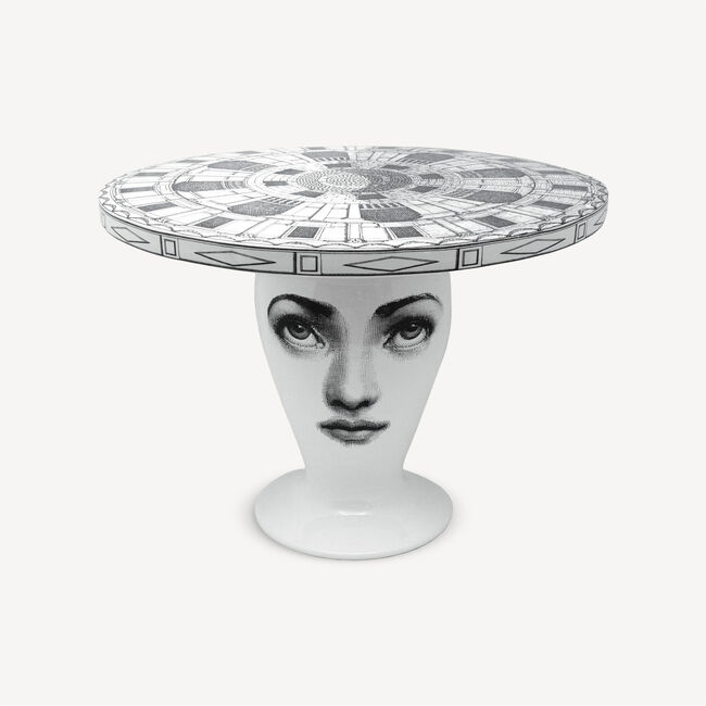 Fornasetti Table Architettonico In White/black