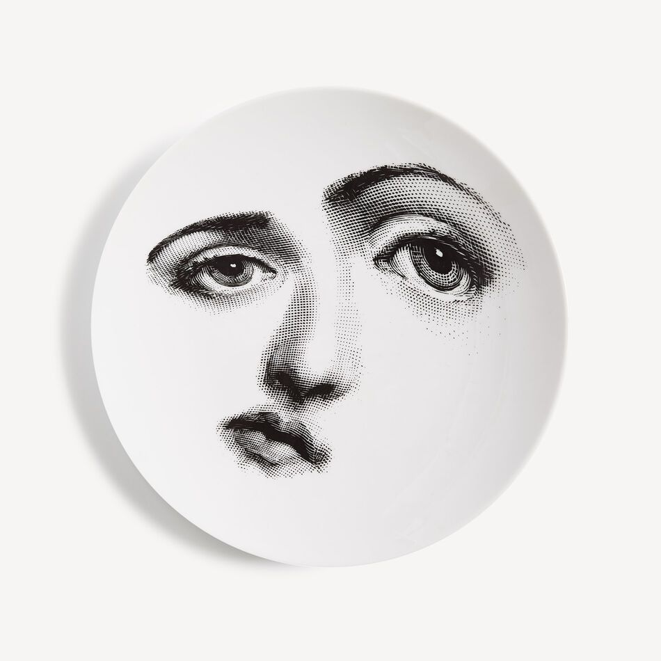 FORNASETTI Wall plate Tema e Variazioni n.323 White/Black PTV323XFOR21BIA