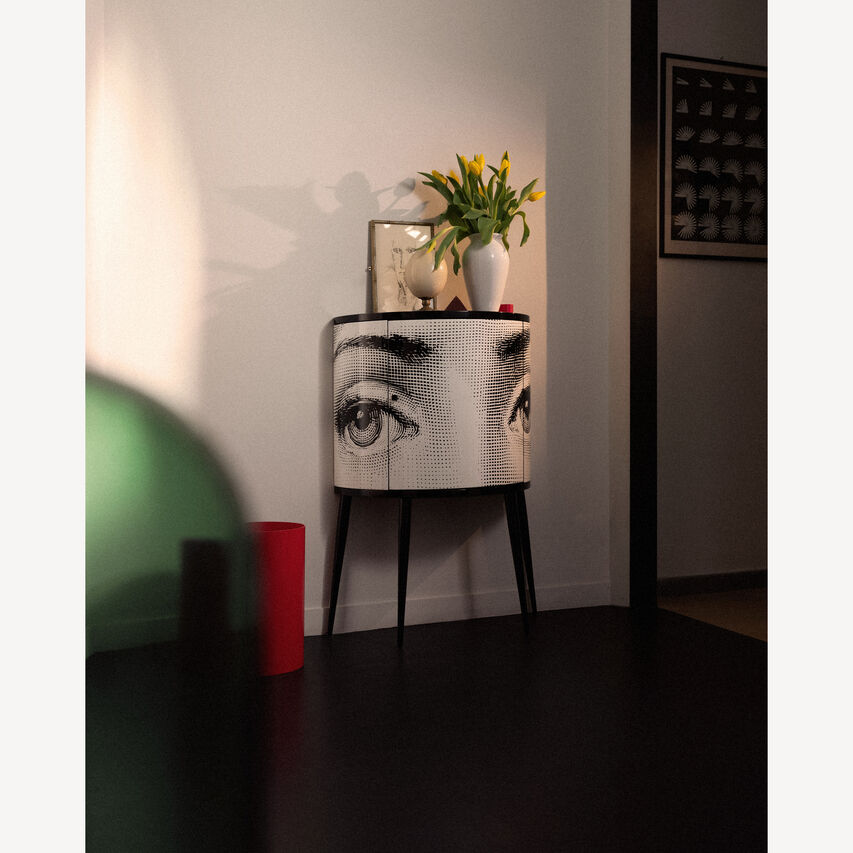 FORNASETTI Console Occhi White/Black M51X124FOR21BIA