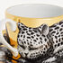 FORNASETTI Tea cup High Fidelity Leopardato white/black/gold P39Z2892FOR21ORO