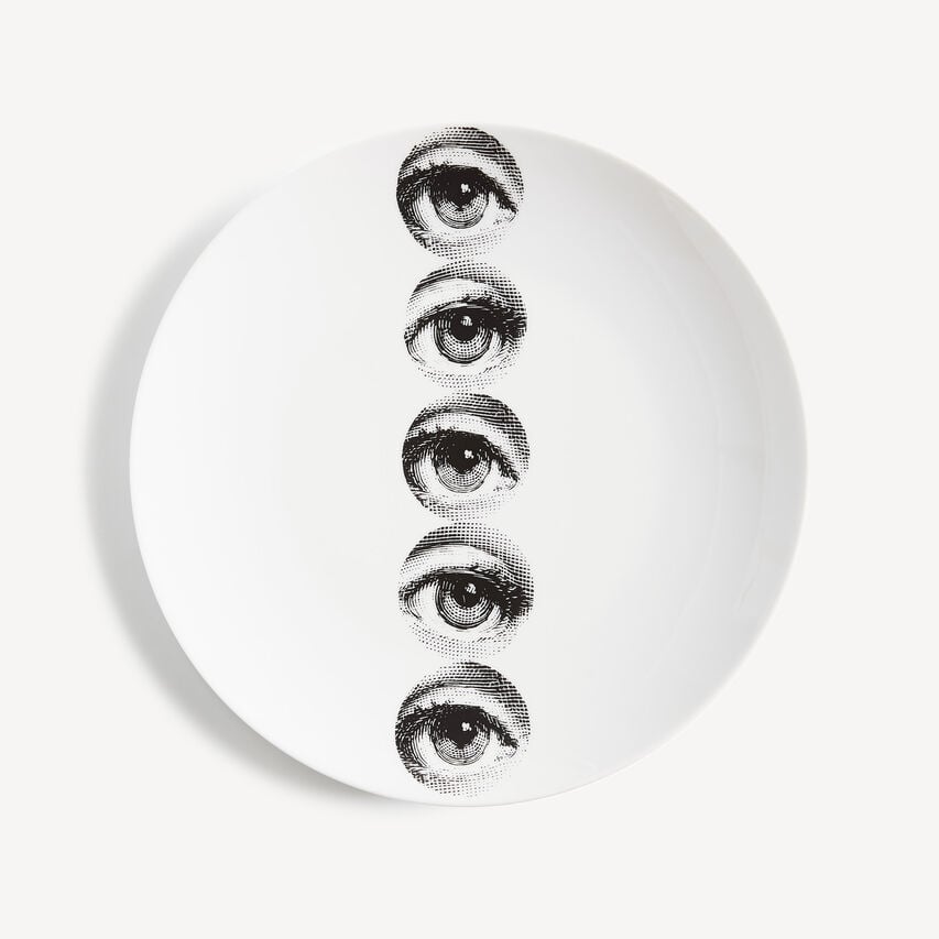 FORNASETTI Wall plate Tema e Variazioni n.43 White/Black PTV043XFOR21BIA