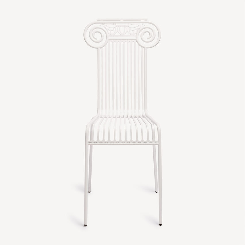 FORNASETTI Outdoor Chair Capitellum White M28E001FOR22BIA