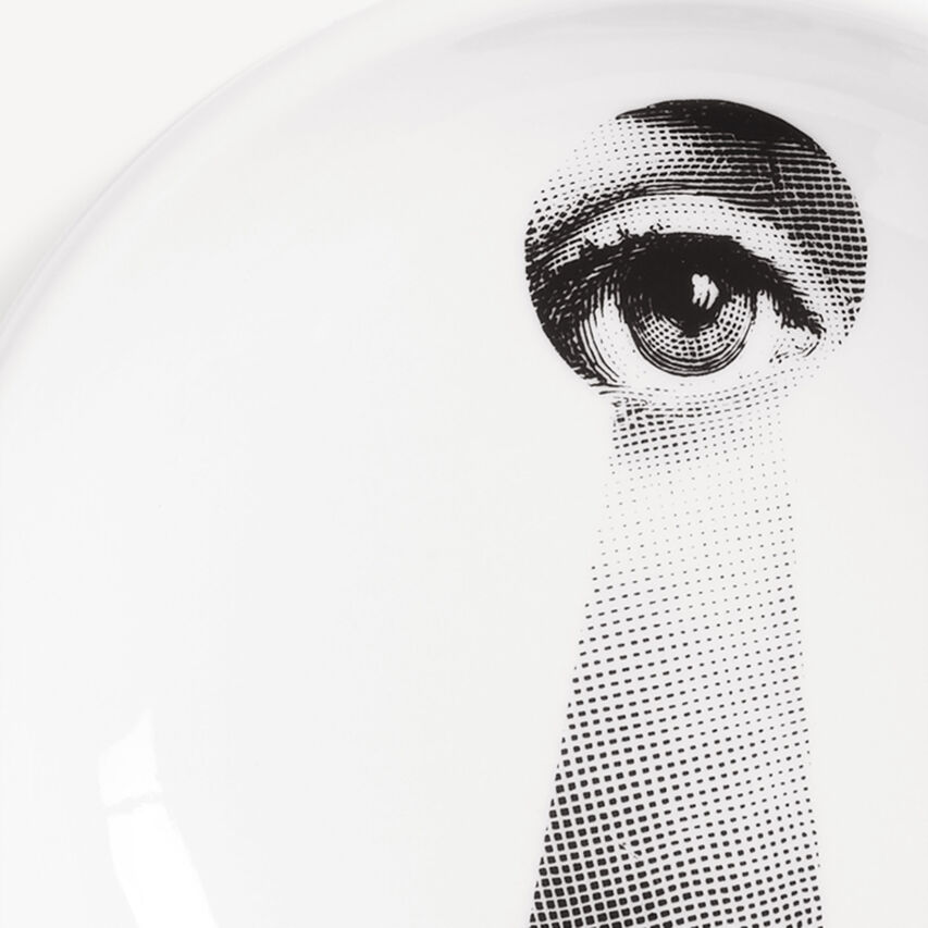 FORNASETTI Ashtray Tema e Variazioni n.14 White/Black P23X317FOR21BIA