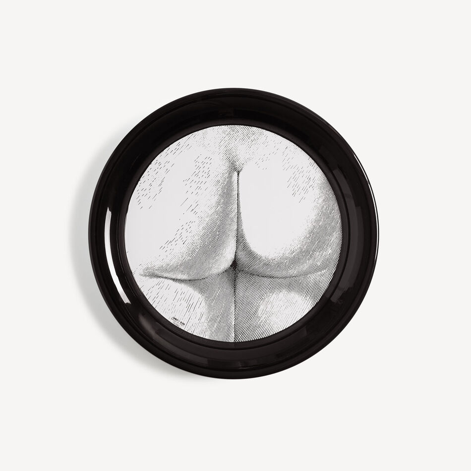 FORNASETTI Tray Tergonomico White/Black C26X010FOR21BIA