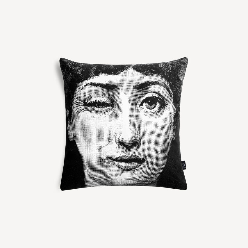 FORNASETTI Cushion Tema e Variazioni n. 82-130 White/Black PILLTV014FOR24BIA