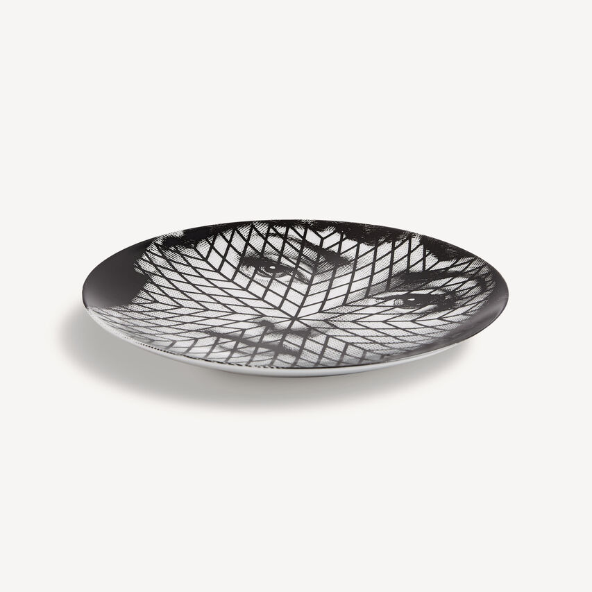 FORNASETTI Wall plate Tema e Variazioni n.294 White/Black PTV294XFOR21BIA