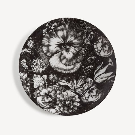 FORNASETTI Wall plate Tema e Variazioni n.315 White/Black PTV315XFOR21BIA