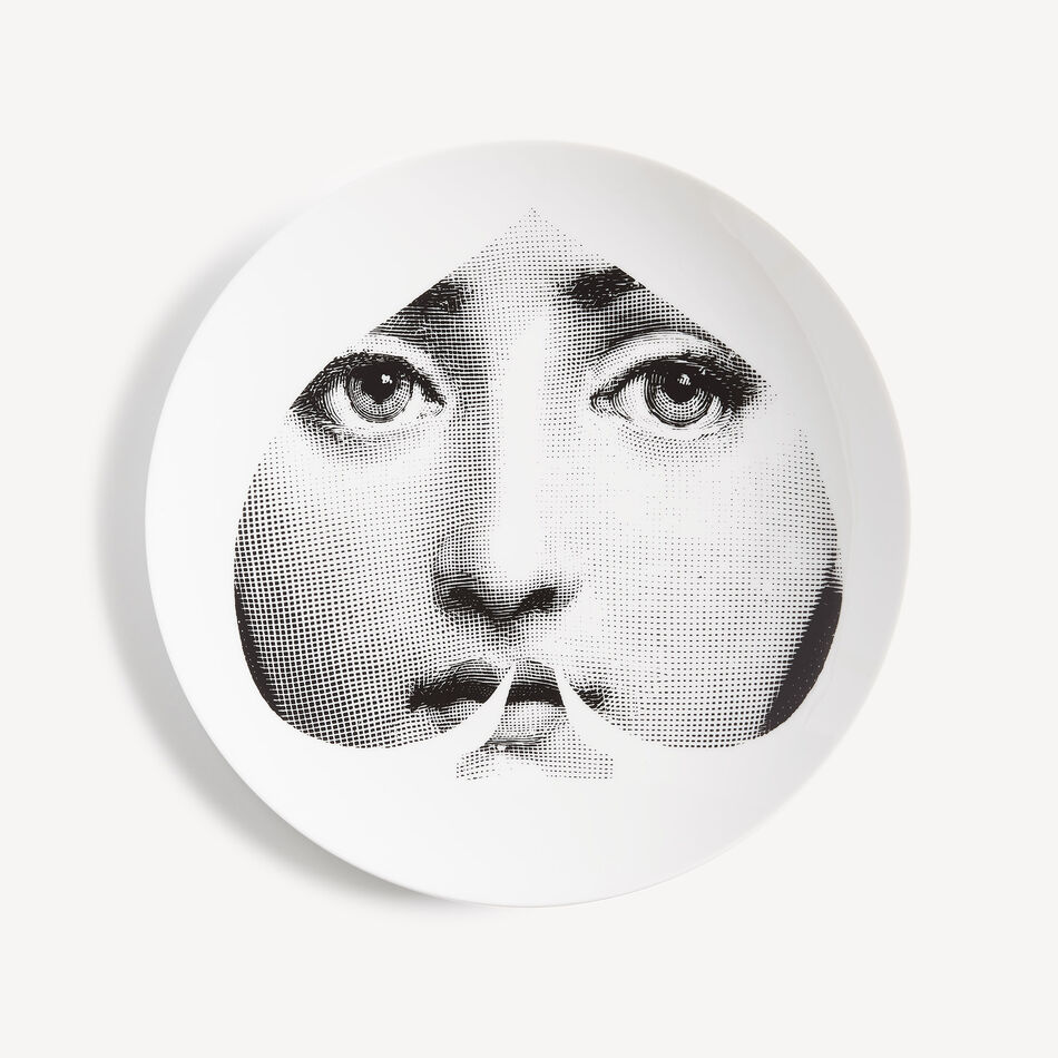 FORNASETTI Wall plate Tema e Variazioni n.68 White/Black PTV068XFOR21BIA