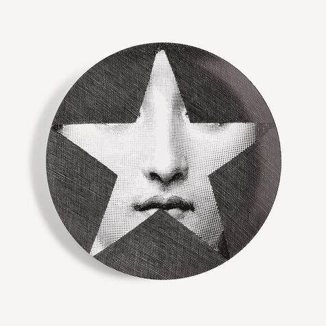 FORNASETTI Wall plate Tema e Variazioni n.277 White/Black PTV277XFOR21BIA