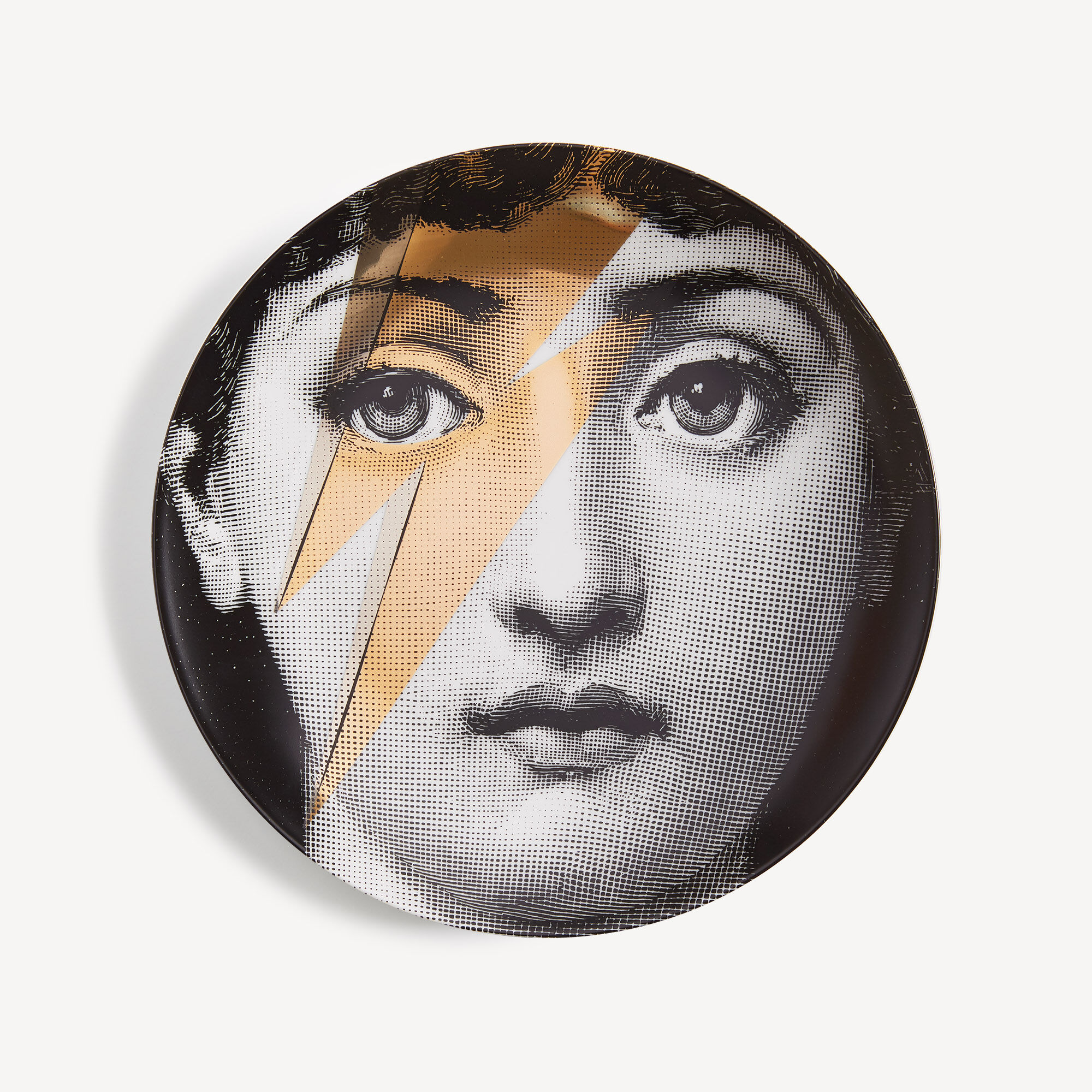 Piatto Tema e Variazioni n.375 in Bianco/Nero/Oro | Fornasetti®
