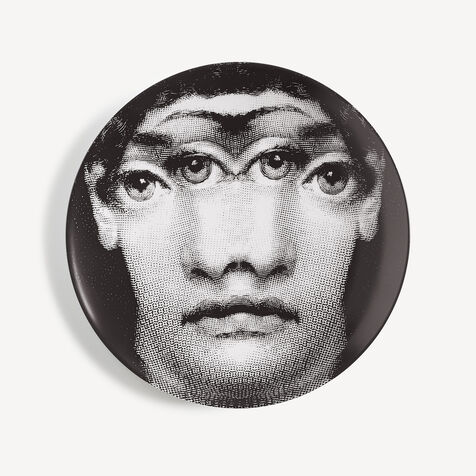 FORNASETTI Wall Plate Tema e Variazioni n.79 White/Black PTV079XFOR21BIA