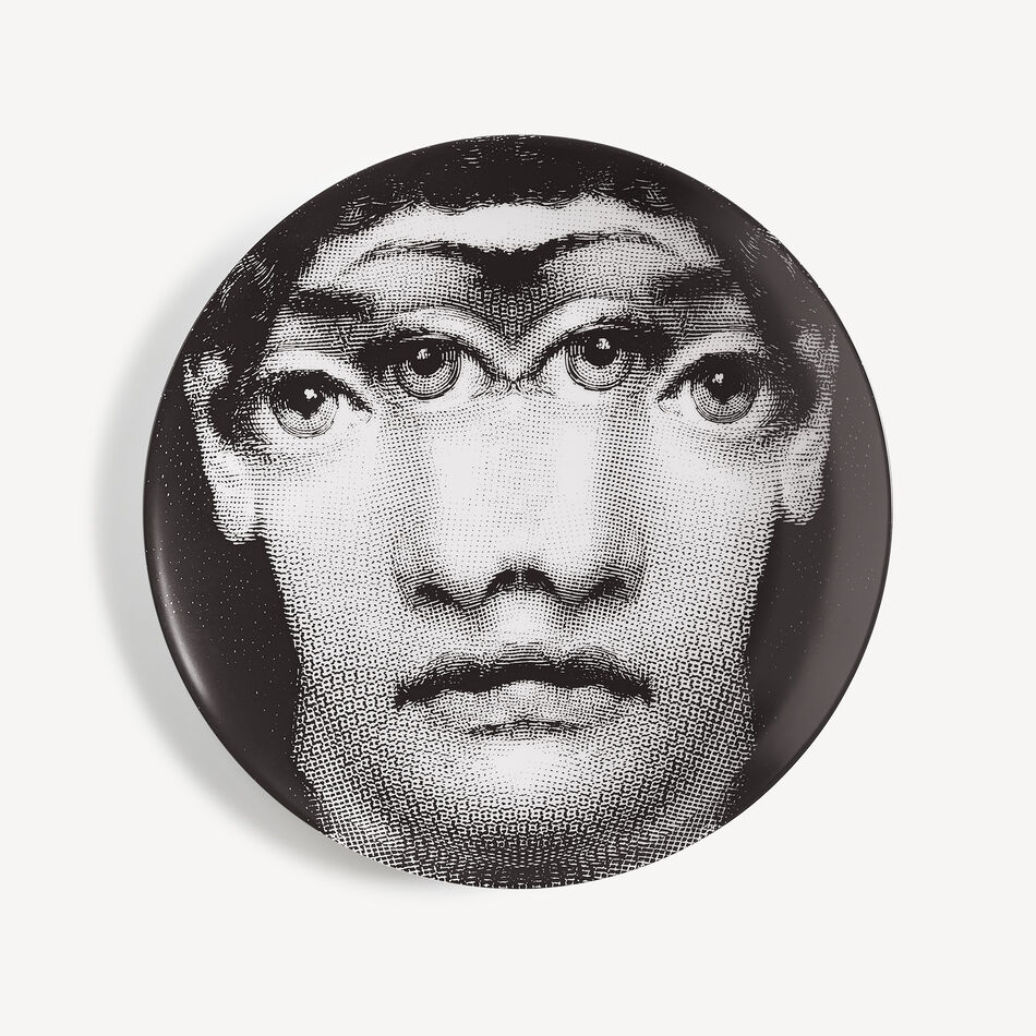 FORNASETTI Wall Plate Tema e Variazioni n.79 White/Black PTV079XFOR21BIA