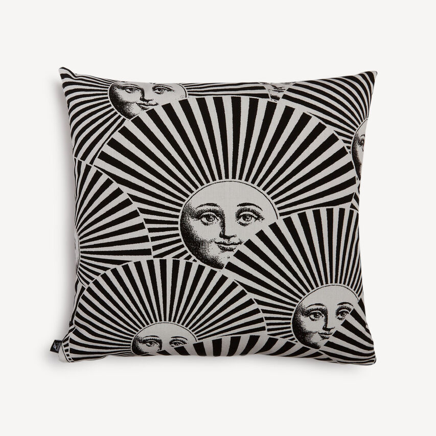 FORNASETTI Outdoor cushion Soli a Ventaglio White/Black PILL070E60FOR22BIA