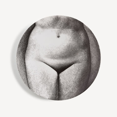 FORNASETTI Wall plate Tema e Variazioni n.305 White/Black PTV305XFOR21BIA