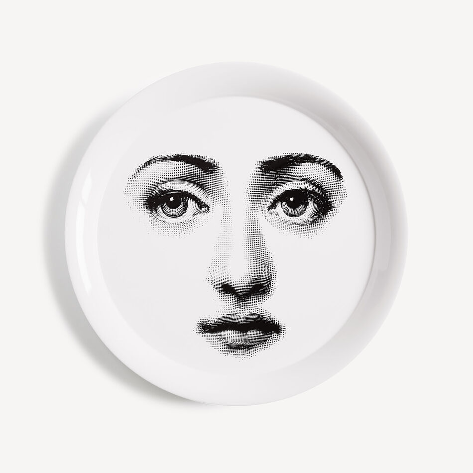 FORNASETTI Tray Tema e Variazioni n.6 White/Black C32X003FOR21BIA