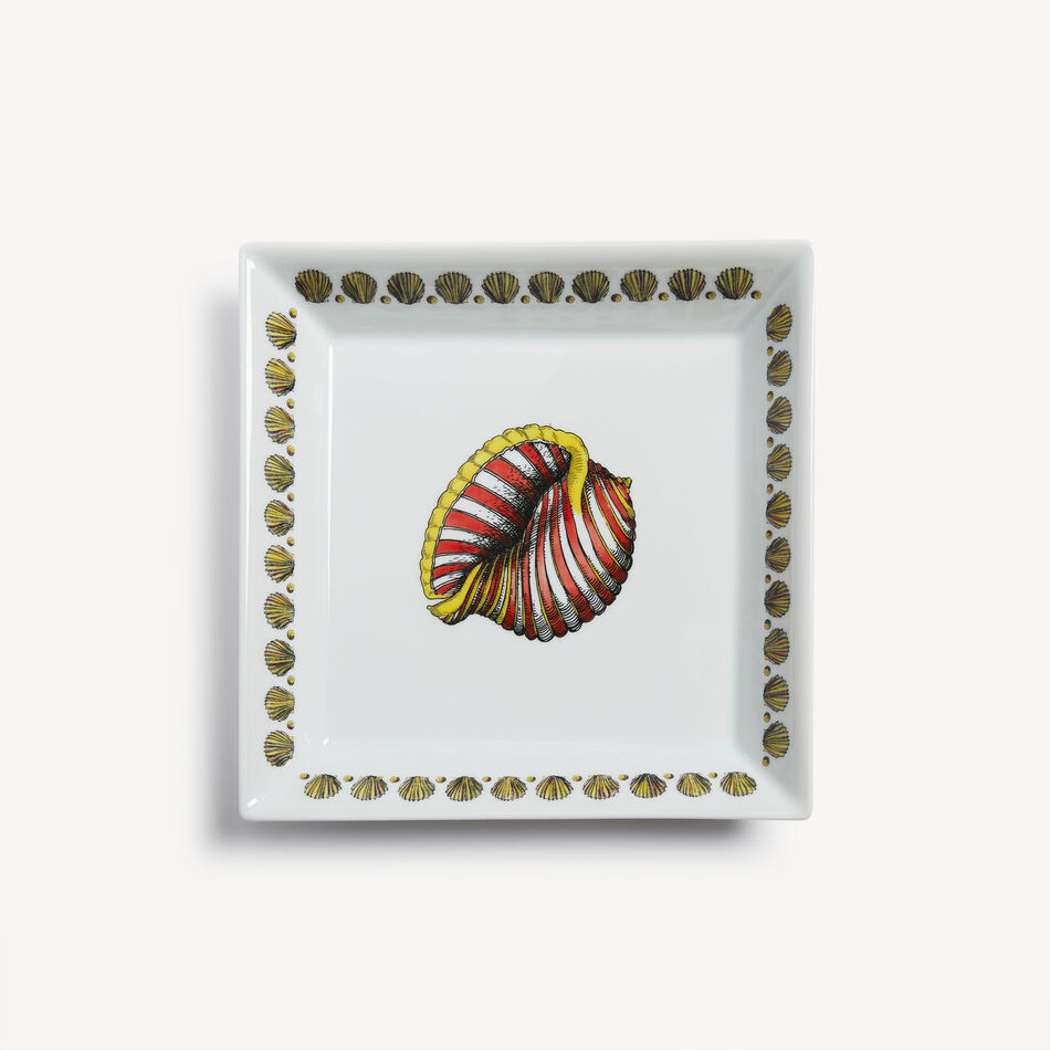 FORNASETTI Square Vide-poche Giro di Conchiglie Multicolour P64Y125FOR23MUL