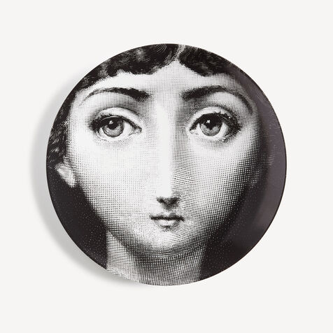 FORNASETTI Wall plate Tema e Variazioni n.97 White/Black PTV097XFOR21BIA