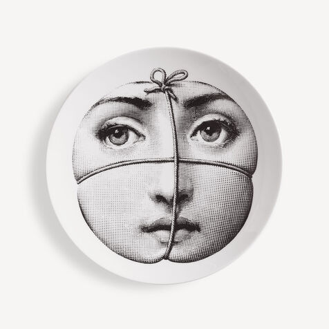 FORNASETTI Wall plate Tema e Variazioni n.135 White/Black PTV135XFOR21BIA