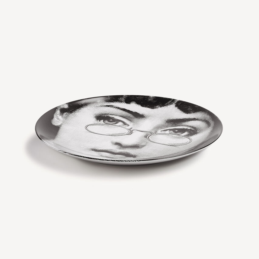 FORNASETTI Wall plate Tema e Variazioni n.155 White/Black PTV155XFOR21BIA