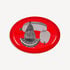 FORNASETTI Oval tray Frutti e legumi retinati Red/White/Black C27Y575FOR24ROS