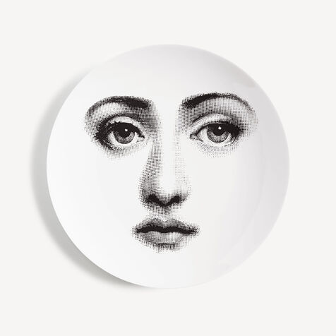 FORNASETTI Wall plate Tema e Variazioni n.6 White/Black PTV006XFOR21BIA