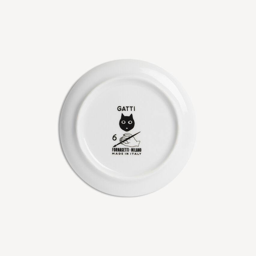 FORNASETTI Decorative holder Gatti no.1 White/Black P63X1111FOR25BIA