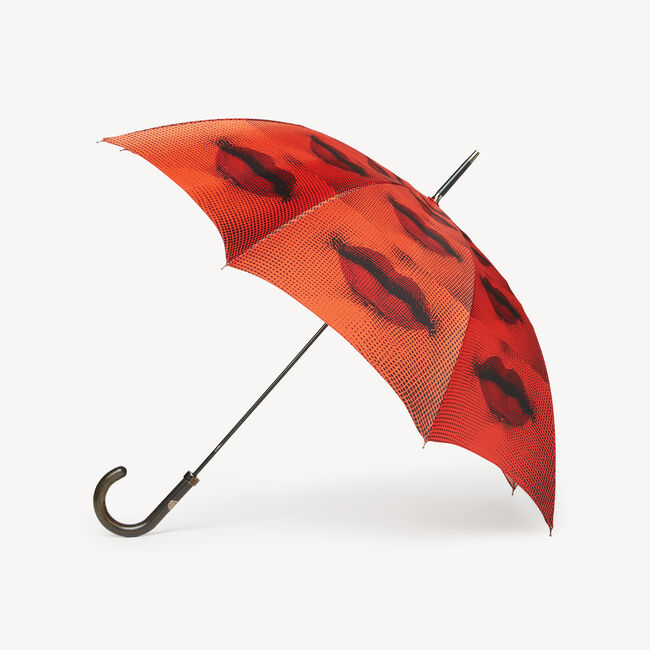 Fornasetti Classic Umbrella Bocche In Red