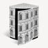 FORNASETTI Corner cabinet Architettura white/black M49X417FOR21BIA