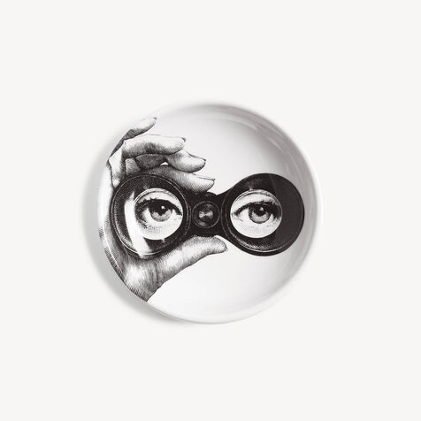 FORNASETTI Ashtray Tema e Variazioni n.371 White/Black P23X371FOR21BIA